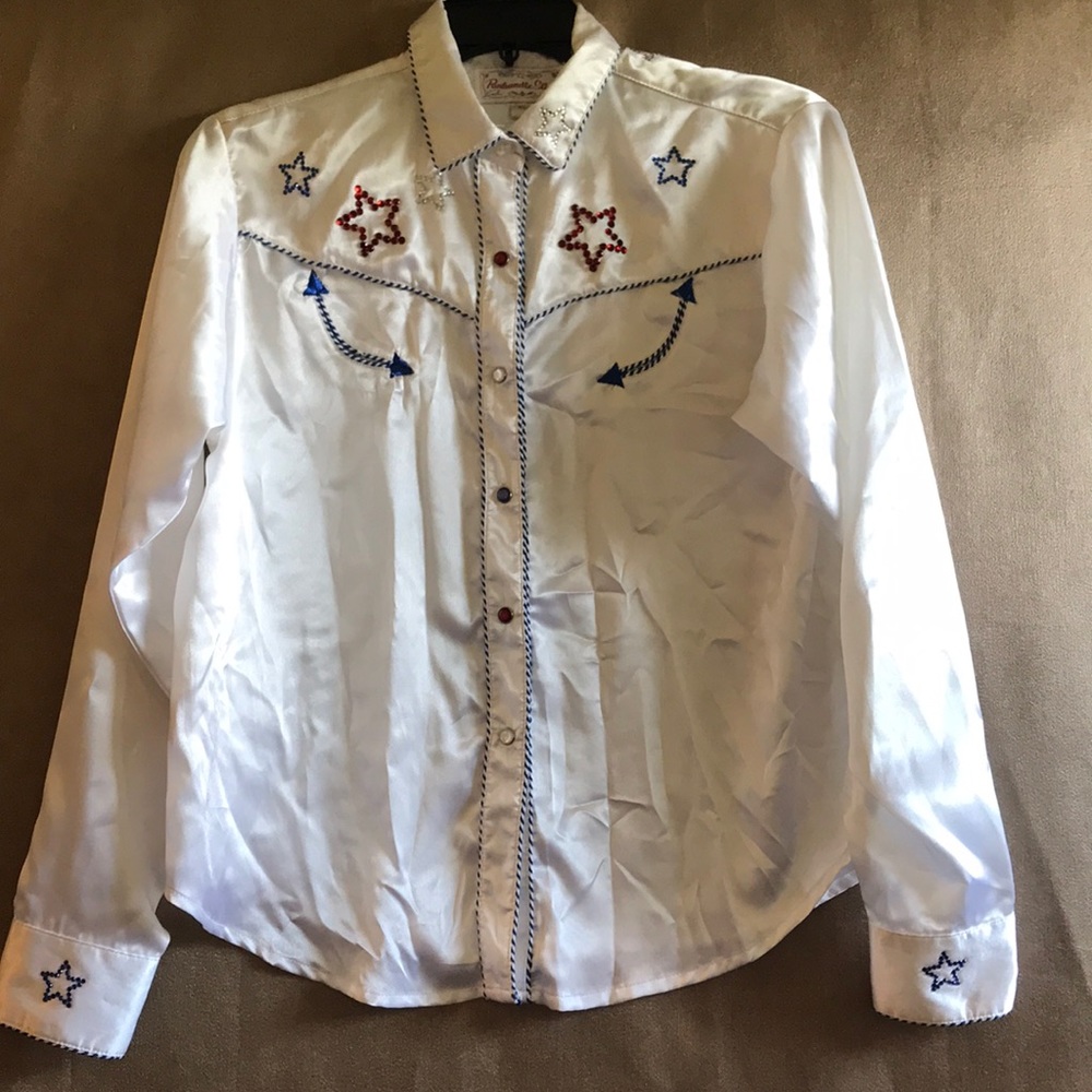 Patriotic girl’s rodeo shirt